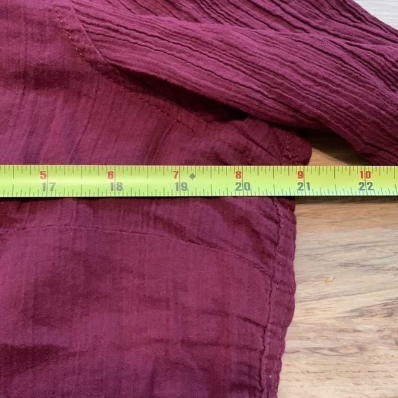 Eddie Bauer 100% Cotton Long Sleeve Crewneck Blouse Maroon Women’s TXL - Picture 10 of 12